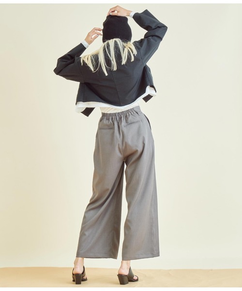 何でも揃う セール】センターライン パンツ スリット ホックデザイン パンツ