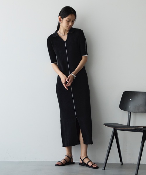 未使用　BRIEFING ブラック 半袖ポロワンピース M H&M - 春 未使用☆H&M黒 襟付きジャージー長袖ポロロング