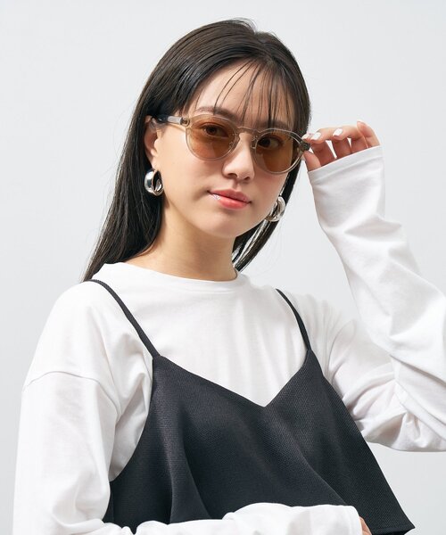 UNITED ARROWS(ユナイテッドアローズ)の「ボストン型 サングラス|クラウンパント|黒縁|カラーレンズ|UVカット|紫外線対策|ユナイテッドアローズ|Zoff|UNITED ARROWS(サングラス・レディース・ブラック/ライトピンク/ライトグレー系/ライトグリーン・FREE)」の13枚目の写真