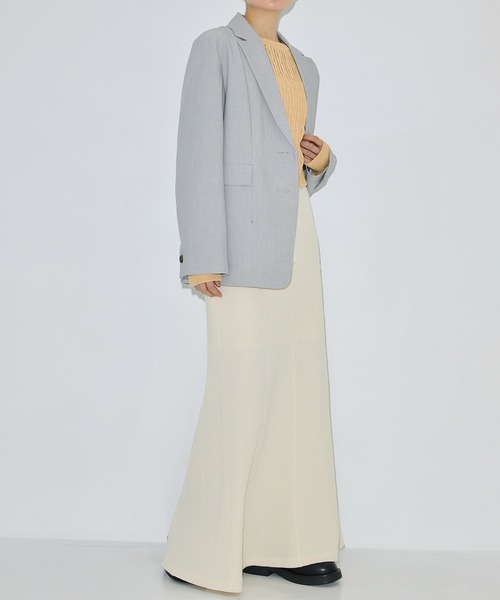 PUBLIC TOKYO(パブリックトウキョウ)の「【残りわずか】ジャジースウェットマーメードスカート(スカート・レディース・アイボリー/グレー・1/2)」の7枚目の写真