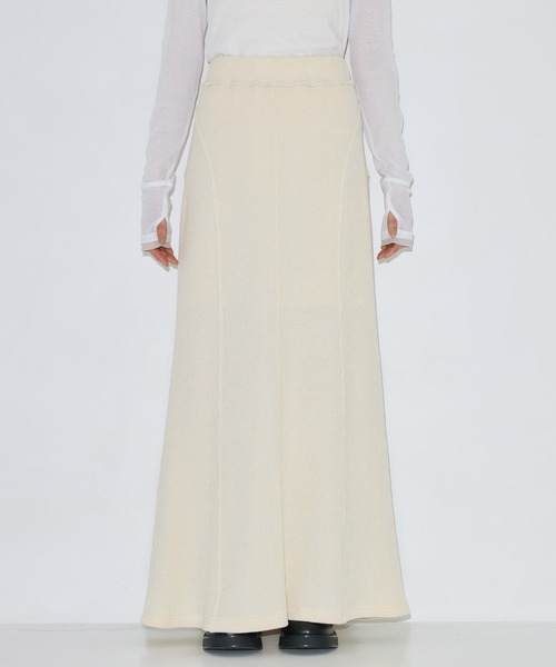 PUBLIC TOKYO(パブリックトウキョウ)の「【残りわずか】ジャジースウェットマーメードスカート(スカート・レディース・アイボリー/グレー・1/2)」の12枚目の写真