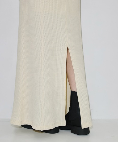 PUBLIC TOKYO(パブリックトウキョウ)の「【残りわずか】ジャジースウェットマーメードスカート(スカート・レディース・アイボリー/グレー・1/2)」の15枚目の写真