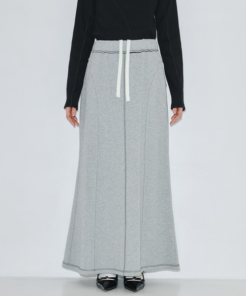 PUBLIC TOKYO(パブリックトウキョウ)の「【残りわずか】ジャジースウェットマーメードスカート(スカート・レディース・アイボリー/グレー・1/2)」の19枚目の写真