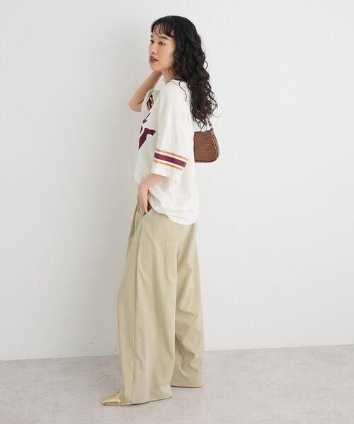 CRAFT STANDARD BOUTIQUE（クラフトスタンダードブティック）の「ラップコクーンパンツ（スラックス・レディース・ベージュ/チャコールグレー・L/M）」の18枚目の写真