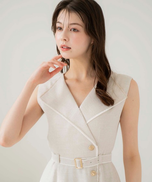 (値下げ)Noela 水色サマーツイードワンピース サマーツイードワンピース | ロングワンピース | NOELA OFFICIAL