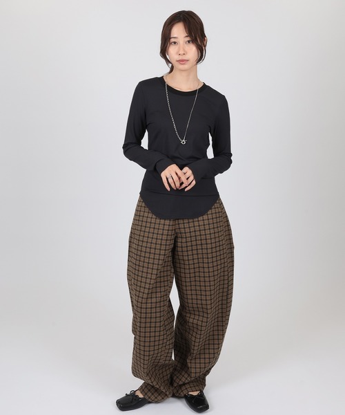SUWDEE(スーディー)の「back open rib pullover(Tシャツ/カットソー・レディース・ホワイト/ブラック・FREE)」の8枚目の写真