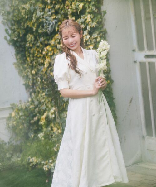 Areeam（アリーム）の「ジャガードトレンチワンピース（ワンピース・レディース・オフホワイト・MEDIUM/LARGE）」の11枚目の写真