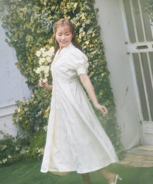 Areeam（アリーム）の「ジャガードトレンチワンピース（ワンピース・レディース・オフホワイト・MEDIUM/LARGE）」の12枚目の写真