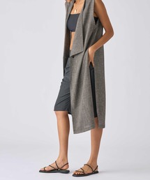 canaco_（カナコ）の「canaco_:変形ショールカラーロングジレ（ベスト）」