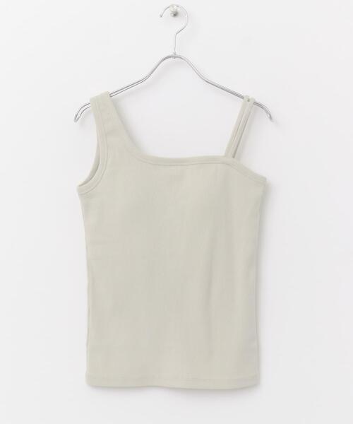 URBAN RESEARCH ROSSO WOMEN（アーバンリサーチ　ロッソ）の「抗菌防臭カップ付デザインタンクトップ（タンクトップ・レディース・ベージュ系その他/オフホワイト/チャコールグレー・FREE）」の3枚目の写真