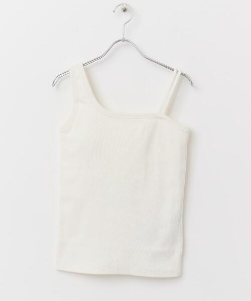 URBAN RESEARCH ROSSO WOMEN（アーバンリサーチ　ロッソ）の「抗菌防臭カップ付デザインタンクトップ（タンクトップ・レディース・ベージュ系その他/オフホワイト/チャコールグレー・FREE）」の13枚目の写真