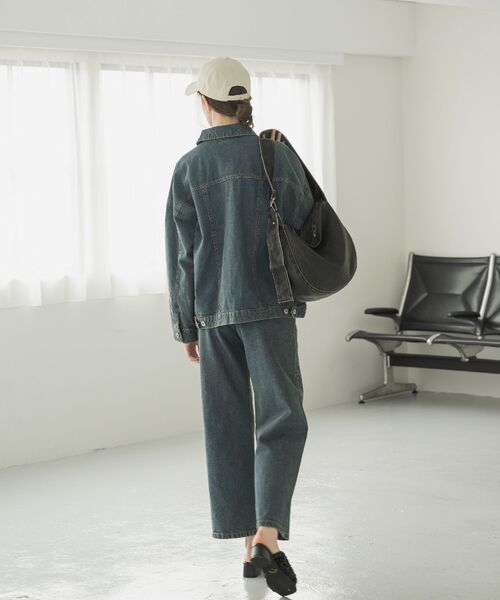 RETRO GIRL（レトロガール）の「BIGデニムJK（デニムジャケット・レディース・ブラック/ブルー系その他/ダークブルー・FREE）」の9枚目の写真