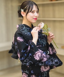 CELEN（セレン）の「【1人で着られる浴衣4点セット】浴衣・兵児帯・腰紐2本《夏宵浴衣》（浴衣）」