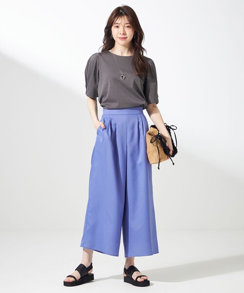 ANY SIS(エニィスィス)の「スムージーポリエステルタックフレア パンツ(その他パンツ・レディース・レッド系/ネイビー系/ライトグリーン系9/ダルブルー系/ダークブラウン系9・4)」の13枚目の写真