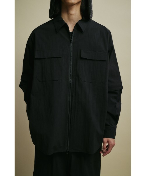 STYLEMIXER(スタイルミキサー)の「ACTIVE撥水デタッチャブルシャツ(シャツ/ブラウス・メンズ・アイボリー/ブラック/カーキ・MEDIUM/LARGE)」の5枚目の写真