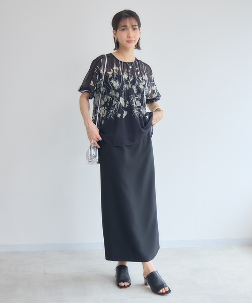 KATHARINE ROSS(キャサリンロス)の「【KATHARINE ROSS】エッチングプリントブラウス(シャツ/ブラウス・レディース・ブラック/アイボリー・MEDIUM)」の3枚目の写真