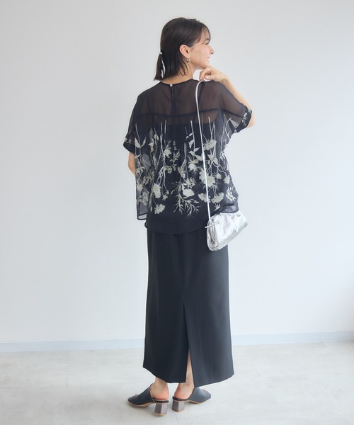 KATHARINE ROSS(キャサリンロス)の「【KATHARINE ROSS】エッチングプリントブラウス(シャツ/ブラウス・レディース・ブラック/アイボリー・MEDIUM)」の6枚目の写真