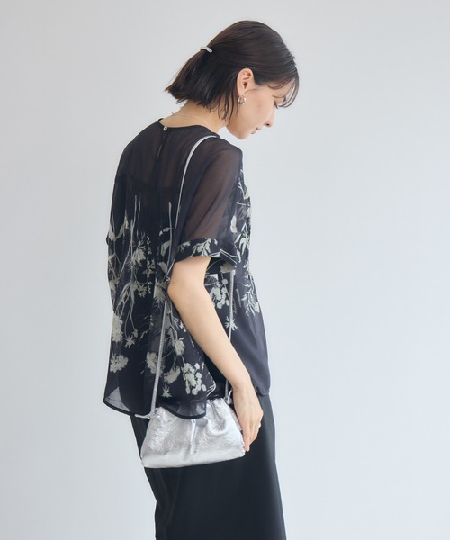 KATHARINE ROSS(キャサリンロス)の「【KATHARINE ROSS】エッチングプリントブラウス(シャツ/ブラウス・レディース・ブラック/アイボリー・MEDIUM)」の9枚目の写真