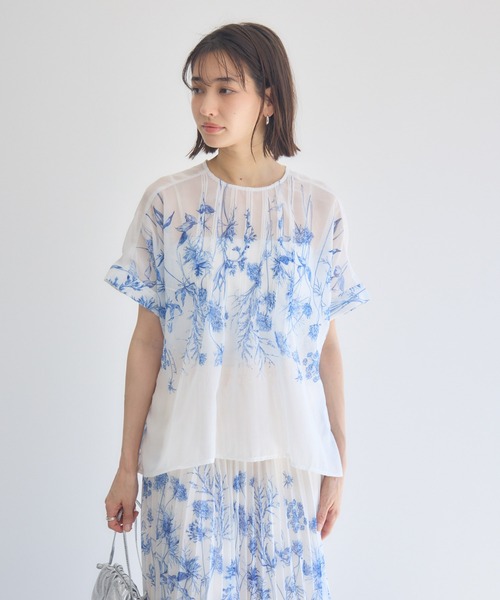 KATHARINE ROSS(キャサリンロス)の「【KATHARINE ROSS】エッチングプリントブラウス(シャツ/ブラウス・レディース・ブラック/アイボリー・MEDIUM)」の12枚目の写真