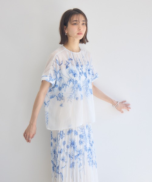 KATHARINE ROSS(キャサリンロス)の「【KATHARINE ROSS】エッチングプリントブラウス(シャツ/ブラウス・レディース・ブラック/アイボリー・MEDIUM)」の14枚目の写真