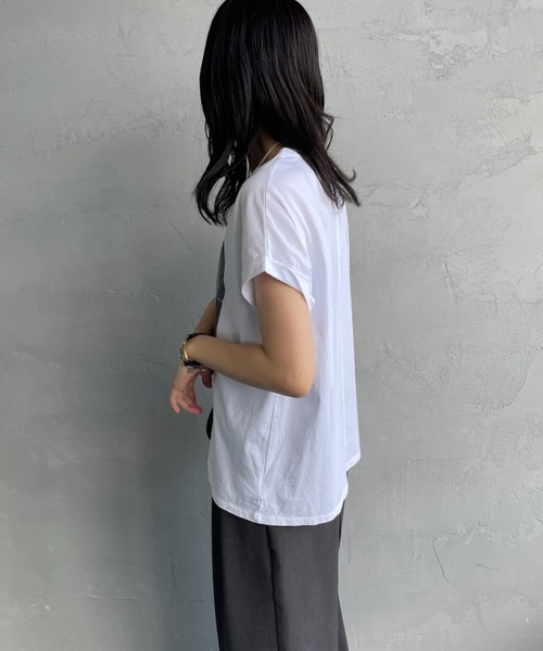MICA&DEAL（マイカ＆ディール）の「[MICA&DEAL/マイカアンドディール] CITY PHOTO プリントTシャツ（Tシャツ/カットソー・レディース・ホワイト/ベージュ・F）」の20枚目の写真