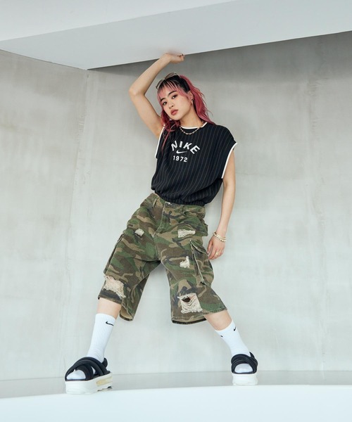 NIKE（ナイキ）の「ナイキ スポーツウェア コレクション ウィメンズ ルーズ ニット タンクトップ / Nike Sportswear Collection Women's Loose Knit Tank HV2093-010 Black（タンクトップ・レディース・ブラック・XS/S/M/L/XL）」の6枚目の写真
