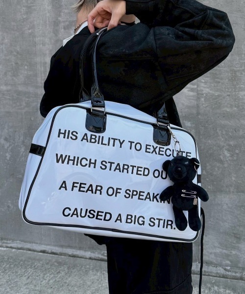【ESC STUDIO】lettering bowling bag ESC STUDIO（イーエスシースタジオ）の「【ESC STUDIO】lettering