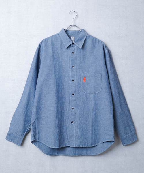 KATO`(カトー)の「【KATO'/カトー】231 KATO'S ベアシャンブレーシャツ KS2312801(シャツ/ブラウス・メンズ・ホワイト/インディゴブルー・LARGE/MEDIUM/X-LARGE)」の2枚目の写真