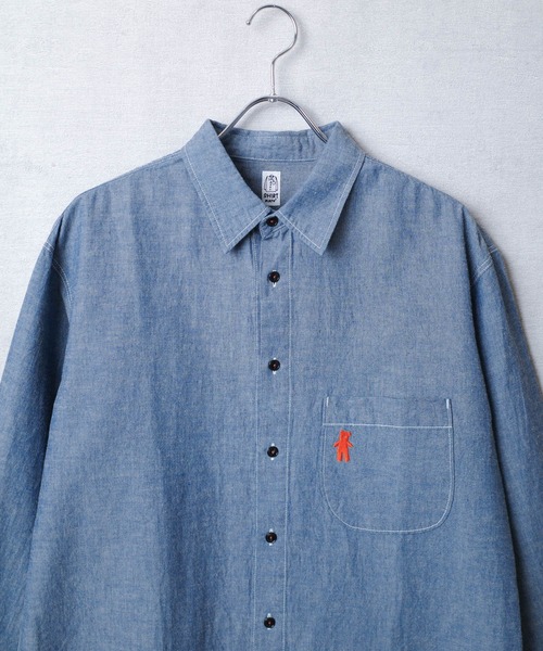 KATO`(カトー)の「【KATO'/カトー】231 KATO'S ベアシャンブレーシャツ KS2312801(シャツ/ブラウス・メンズ・ホワイト/インディゴブルー・LARGE/MEDIUM/X-LARGE)」の16枚目の写真