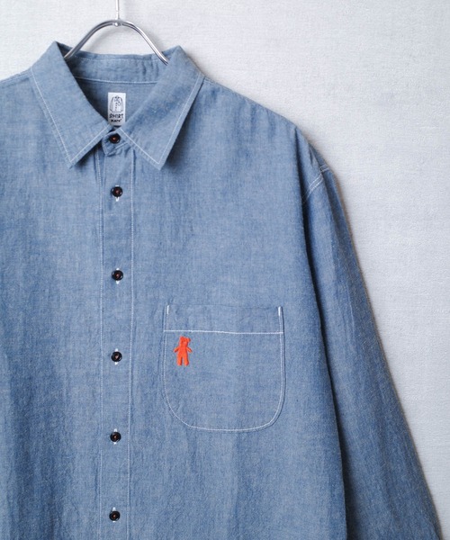 KATO`(カトー)の「【KATO'/カトー】231 KATO'S ベアシャンブレーシャツ KS2312801(シャツ/ブラウス・メンズ・ホワイト/インディゴブルー・LARGE/MEDIUM/X-LARGE)」の18枚目の写真