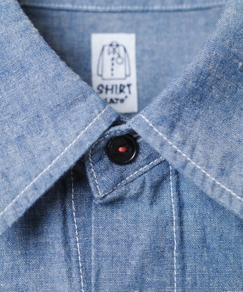 KATO`(カトー)の「【KATO'/カトー】231 KATO'S ベアシャンブレーシャツ KS2312801(シャツ/ブラウス・メンズ・ホワイト/インディゴブルー・LARGE/MEDIUM/X-LARGE)」の20枚目の写真