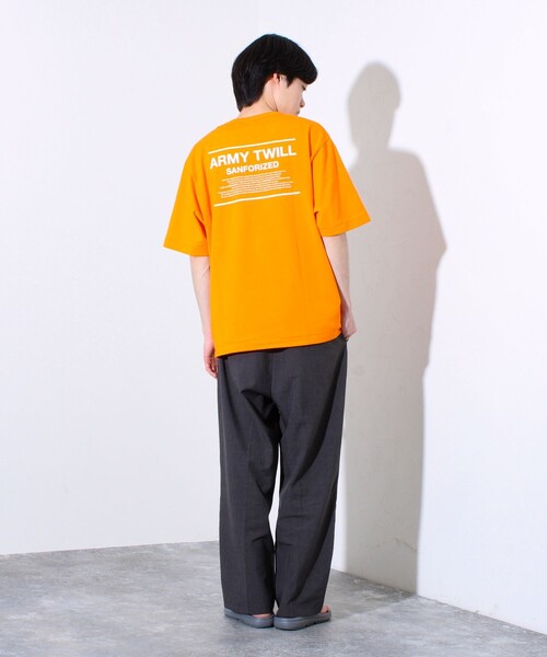ARMY TWILL（アーミーツイル）の「【ARMY TWILL/アーミーツイル】30/2 OE Half Sleeve T プリントTシャツ（Tシャツ/カットソー・メンズ・ホワイト/オレンジ/ブラック・S/M/L）」の13枚目の写真