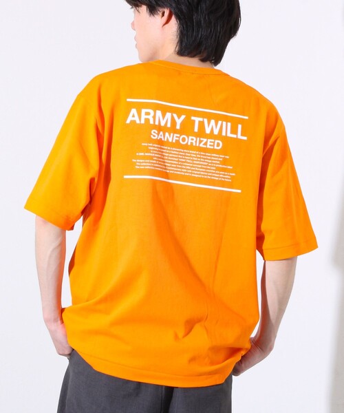 ARMY TWILL（アーミーツイル）の「【ARMY TWILL/アーミーツイル】30/2 OE Half Sleeve T プリントTシャツ（Tシャツ/カットソー・メンズ・ホワイト/オレンジ/ブラック・S/M/L）」の15枚目の写真