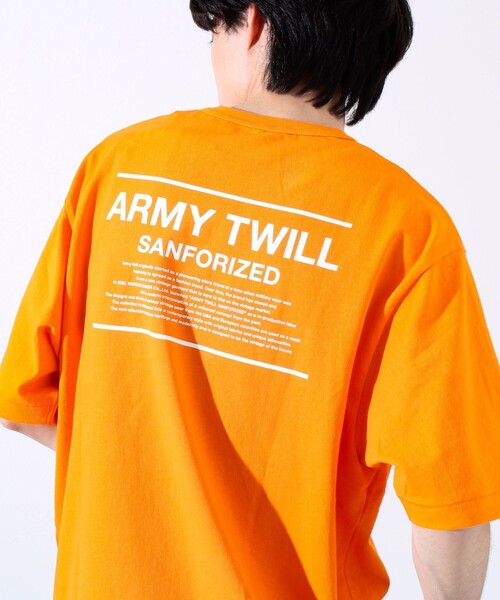 ARMY TWILL（アーミーツイル）の「【ARMY TWILL/アーミーツイル】30/2 OE Half Sleeve T プリントTシャツ（Tシャツ/カットソー・メンズ・ホワイト/オレンジ/ブラック・S/M/L）」の19枚目の写真