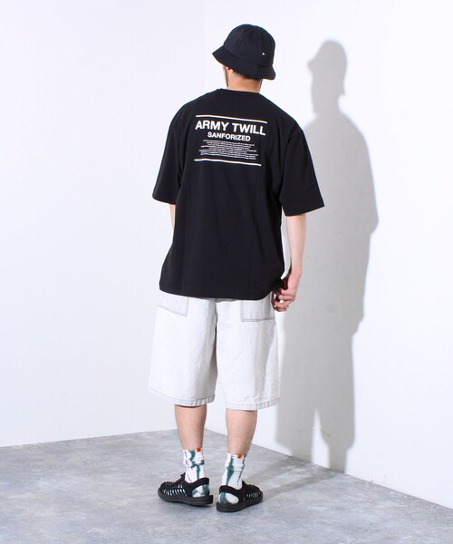 ARMY TWILL（アーミーツイル）の「【ARMY TWILL/アーミーツイル】30/2 OE Half Sleeve T プリントTシャツ（Tシャツ/カットソー・メンズ・ホワイト/オレンジ/ブラック・S/M/L）」の22枚目の写真