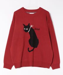 【ATELANE】 Ac/C WJQDスウェットライク キャットクルー