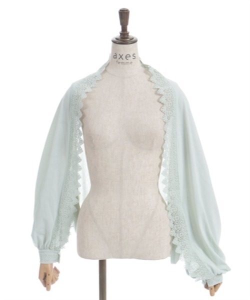 axes femme（アクシーズファム）の「バラ釦付ＵＶ２ＷＡＹストール（ストール/ショール・レディース・ブラック/ミント/キナリ・FREE）」の19枚目の写真