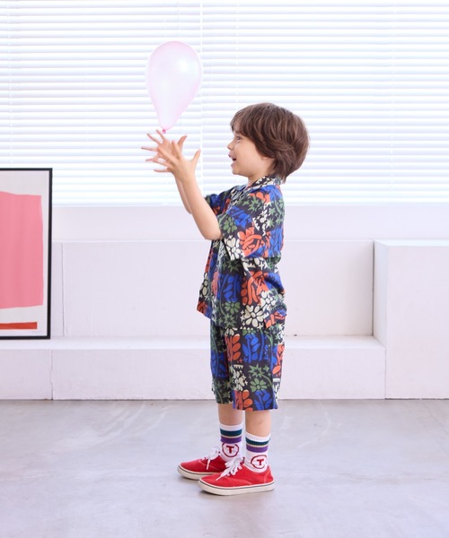 MARKEY'S（マーキーズ）の「総柄ショーツ/セットアップ可能（その他パンツ・キッズ・チャコール/マルチ/ブルー/オレンジ・90/100/110/120/80/130/140/150/95）」の16枚目の写真