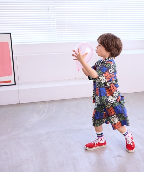 MARKEY'S（マーキーズ）の「総柄ショーツ/セットアップ可能（その他パンツ・キッズ・チャコール/マルチ/ブルー/オレンジ・90/100/110/120/80/130/140/150/95）」の18枚目の写真