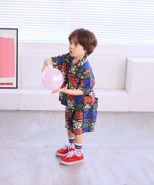 MARKEY'S（マーキーズ）の「総柄ショーツ/セットアップ可能（その他パンツ・キッズ・チャコール/マルチ/ブルー/オレンジ・90/100/110/120/80/130/140/150/95）」の19枚目の写真