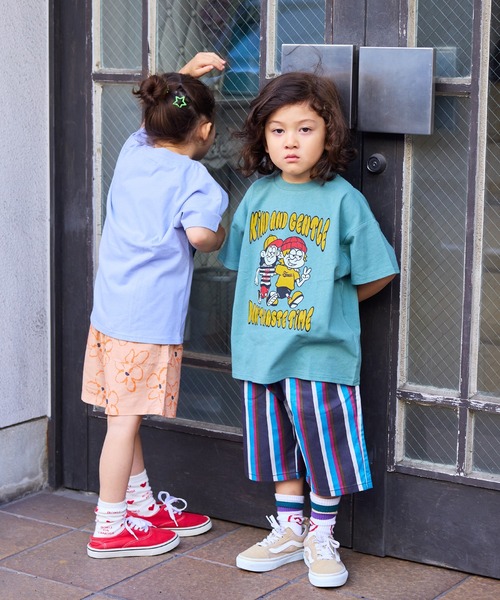 MARKEY'S（マーキーズ）の「総柄ショーツ/セットアップ可能（その他パンツ・キッズ・チャコール/マルチ/ブルー/オレンジ・90/100/110/120/80/130/140/150/95）」の5枚目の写真