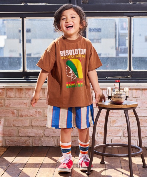 MARKEY'S（マーキーズ）の「総柄ショーツ/セットアップ可能（その他パンツ・キッズ・チャコール/マルチ/ブルー/オレンジ・90/100/110/120/80/130/140/150/95）」の8枚目の写真