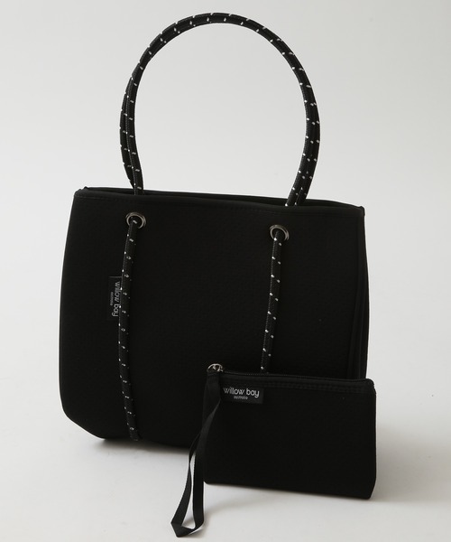Willow Bay(ウィローベイ)の「Willow Bay/ウィローベイ ミニトートバッグ マザーズバッグ ネオプレン ポーチ付き Daydreamer Mini Neoprene Tote(トートバッグ・レディース・ブラック/セージグリーン/ホワイト・FREE)」の2枚目の写真