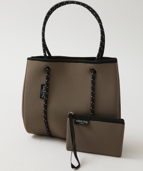 Willow Bay(ウィローベイ)の「Willow Bay/ウィローベイ ミニトートバッグ マザーズバッグ ネオプレン ポーチ付き Daydreamer Mini Neoprene Tote(トートバッグ・レディース・ブラック/セージグリーン/ホワイト・FREE)」の5枚目の写真