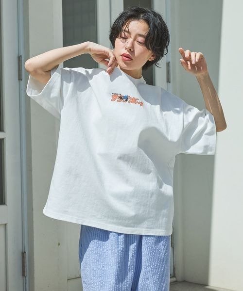 PAGEBOY（ページボーイ）の「【サウナボーイ×LIMMY CAT】トトノイLIMMY CAT Tシャツ《UNISEX》（Tシャツ/カットソー・レディース・オフホワイト/ネイビー・MEDIUM/LARGE）」の20枚目の写真