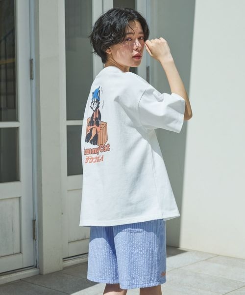 PAGEBOY（ページボーイ）の「【サウナボーイ×LIMMY CAT】トトノイLIMMY CAT Tシャツ《UNISEX》（Tシャツ/カットソー・レディース・オフホワイト/ネイビー・MEDIUM/LARGE）」の21枚目の写真