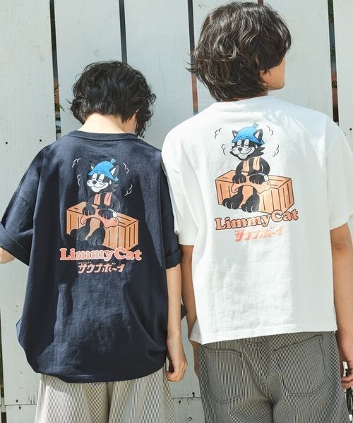 PAGEBOY（ページボーイ）の「【サウナボーイ×LIMMY CAT】トトノイLIMMY CAT Tシャツ《UNISEX》（Tシャツ/カットソー・レディース・オフホワイト/ネイビー・MEDIUM/LARGE）」の22枚目の写真