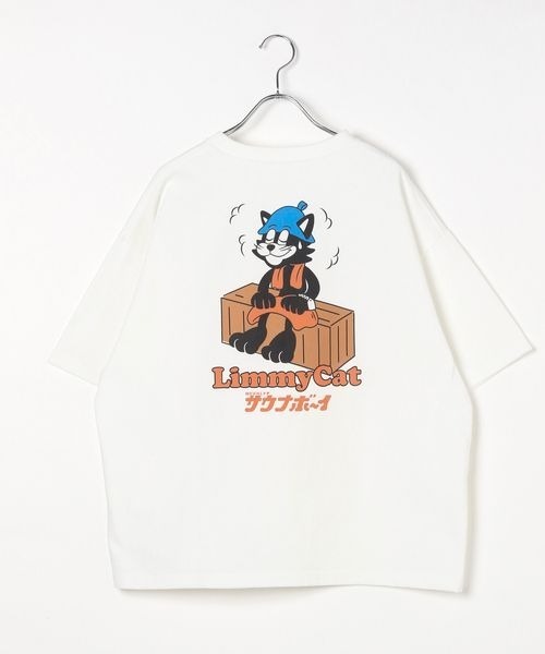 PAGEBOY（ページボーイ）の「【サウナボーイ×LIMMY CAT】トトノイLIMMY CAT Tシャツ《UNISEX》（Tシャツ/カットソー・レディース・オフホワイト/ネイビー・MEDIUM/LARGE）」の11枚目の写真