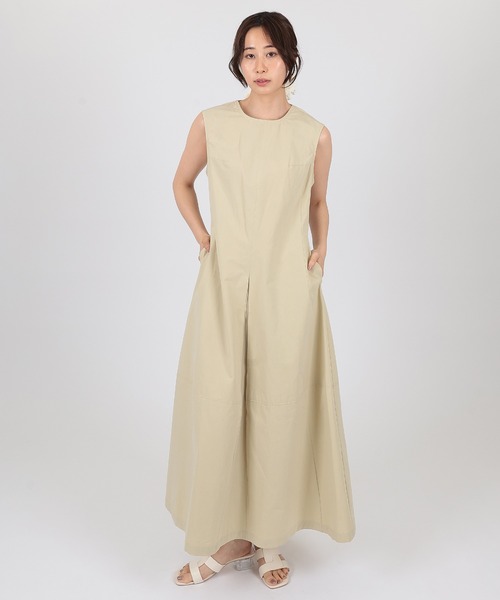 SUWDEE(スーディー)の「inverted pleat sleeveless dress(ワンピース・レディース・グレー/ベージュ・FREE)」の8枚目の写真
