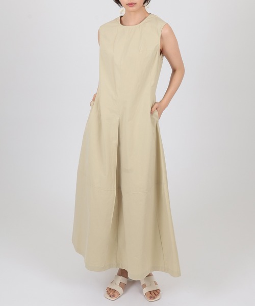 SUWDEE(スーディー)の「inverted pleat sleeveless dress(ワンピース・レディース・グレー/ベージュ・FREE)」の9枚目の写真